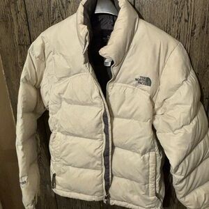 North Face Womens White 96 Nuptse Puffer Jacket 700 Goose Down Puff Coat